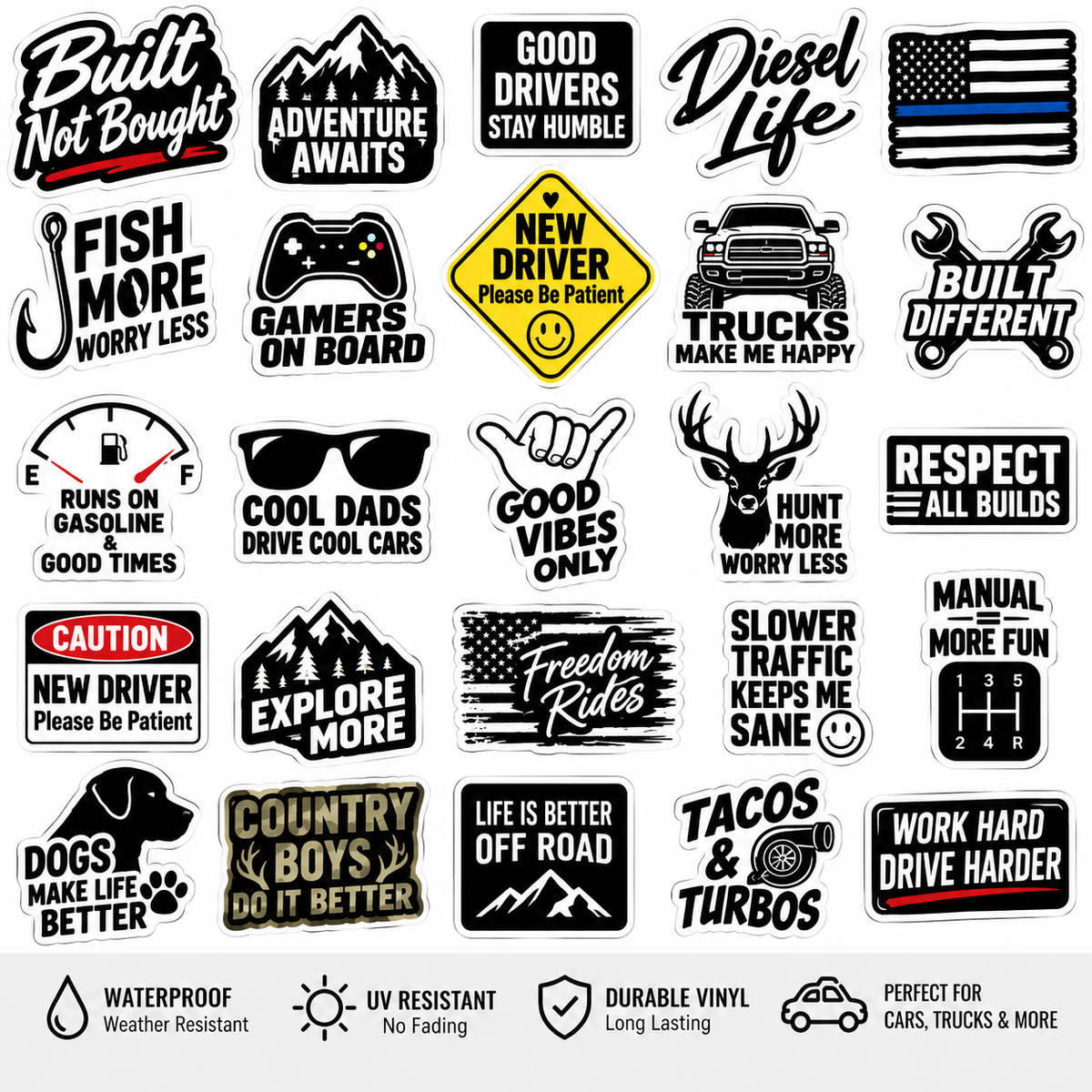 Funny Custom Car Sticker – Waterproof Vehicle Decal