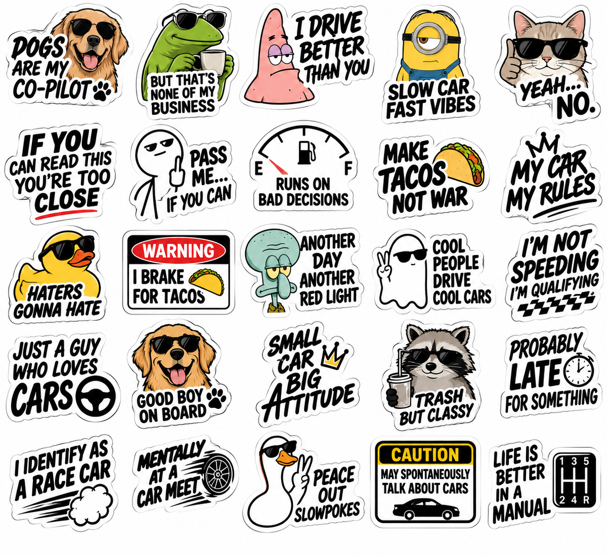 Funny Custom Car Sticker – Waterproof Vehicle Decal